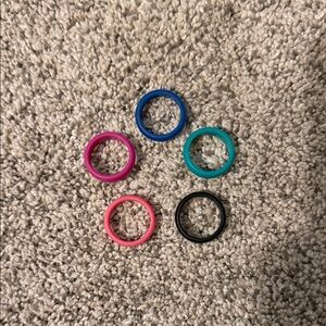 Source Unknown Colorful Silicone Rings Set